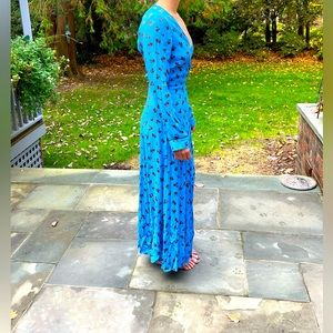 Blue Ganni Wrap Dress